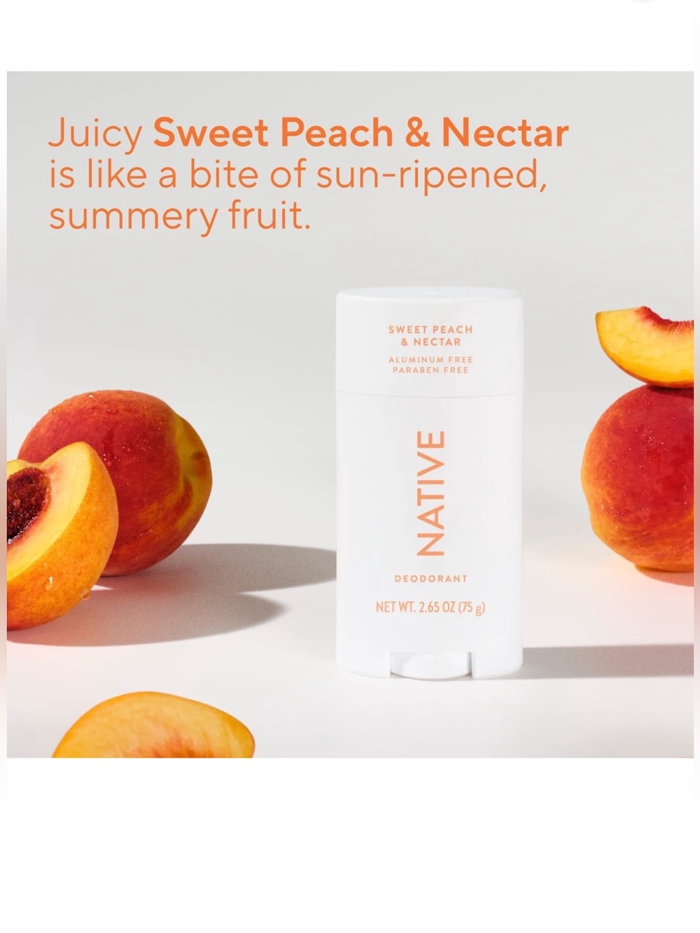 🎉 $5 Native Sweet Peach & Nectar Clean Deodorant - Picture 5 of 7
